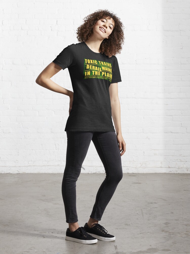 Thumbnail 4 of 7, Essential T-Shirt, Toxic Trains designed and sold by ShipOfFools.