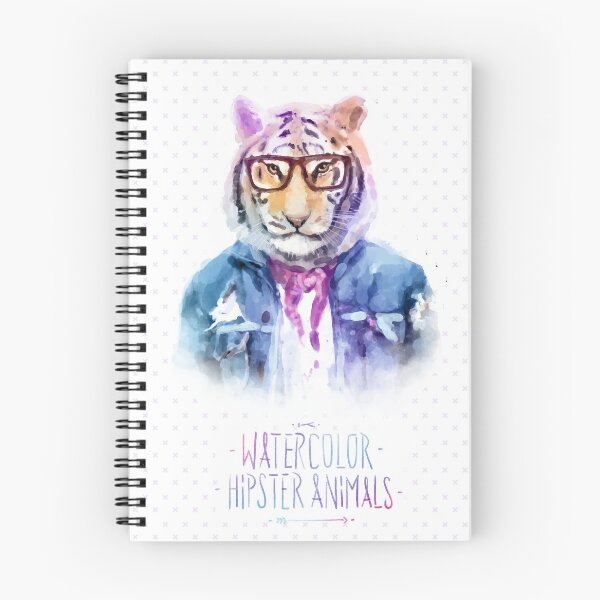Aperçu de l'œuvre Tigre hipster aquarelle créée et vendue par traumfaenger.