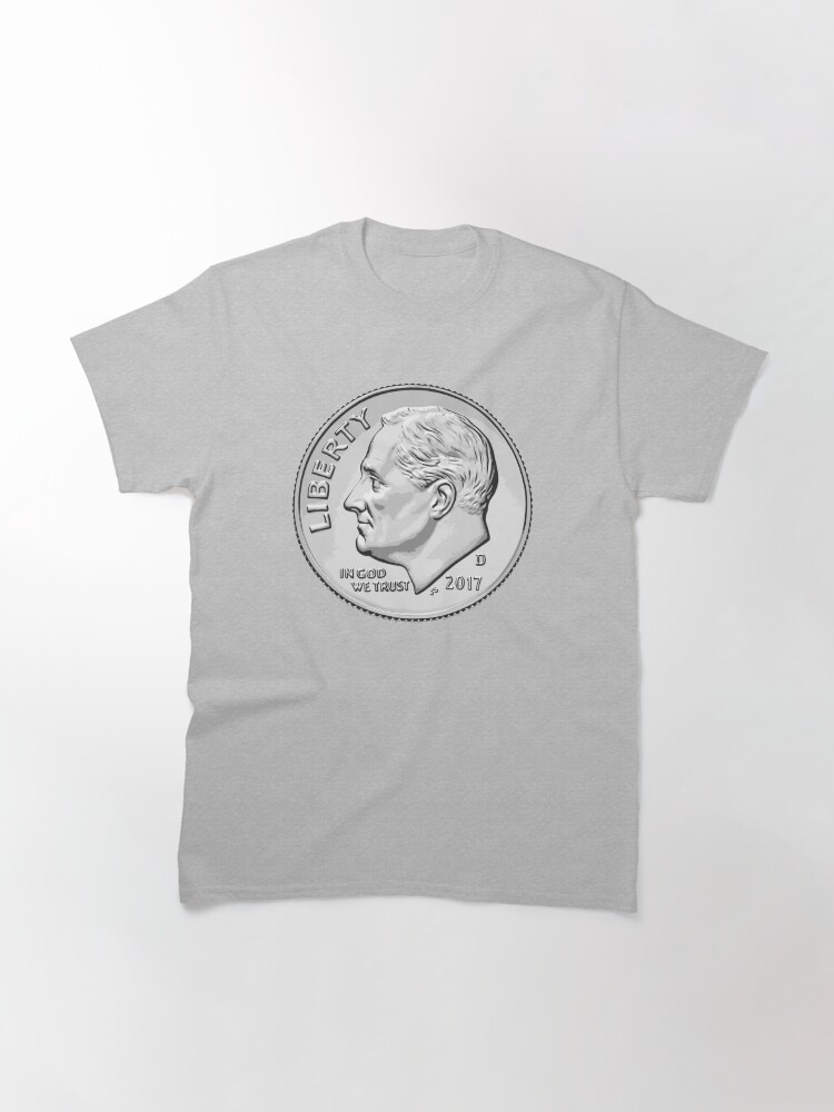 Alternate view of Roswell's face on the dollar Classic T-Shirt