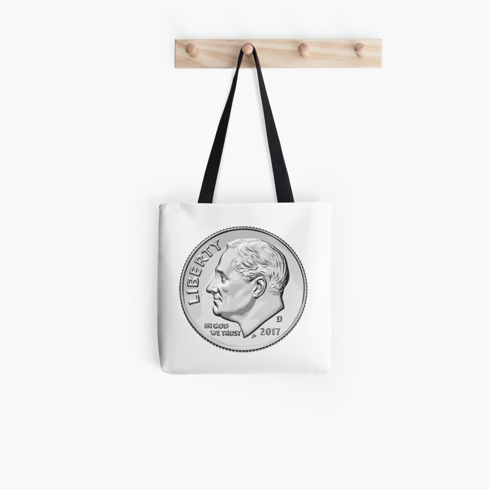 Roswell's face on the dollar Tote Bag