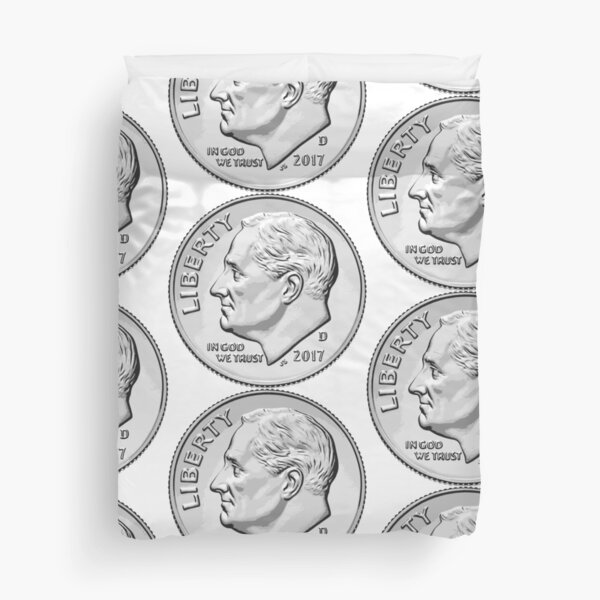 Roswell's face on the dollar Duvet Cover