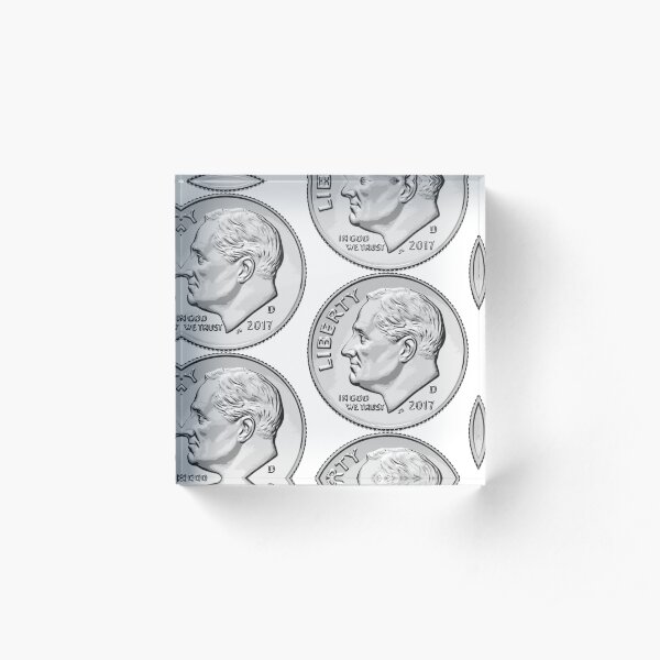 Roswell's face on the dollar Acrylic Block