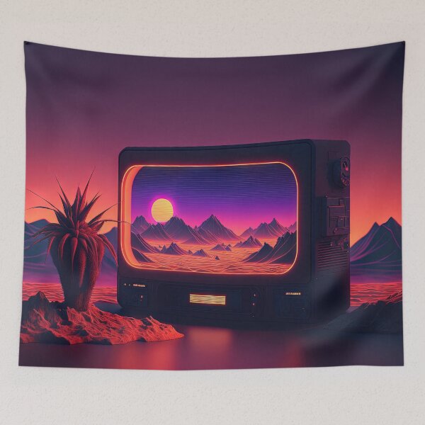 Item preview, Synthwave Screen: Streaming the Retro Future designed and sold by Mullet Monkey.