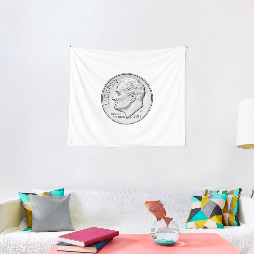 Roswell's face on the dollar Tapestry