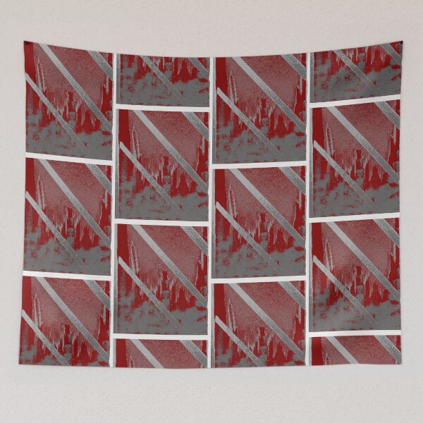 Item preview, Cityscape through Window in Maroon and More Silver designed and sold by BlackArtichoke.