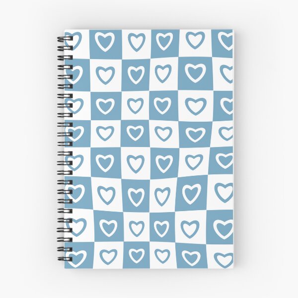 Item preview, Cyan White Hearts Checkered Pattern designed and sold by Patternawy.