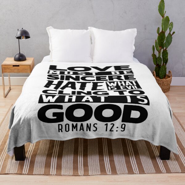 Item preview, Love Must Be Sincere Hate What Is Evil - Romans 12:9 designed and sold by plushism.