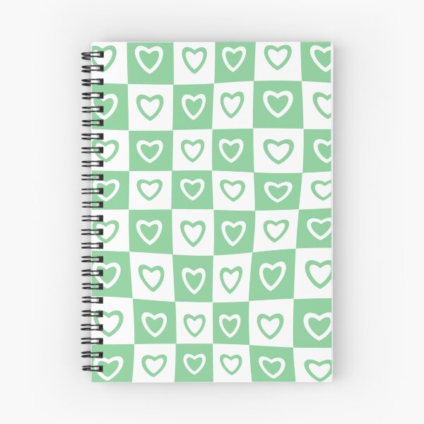 Item preview, Green White Hearts Checkered Pattern designed and sold by Patternawy.