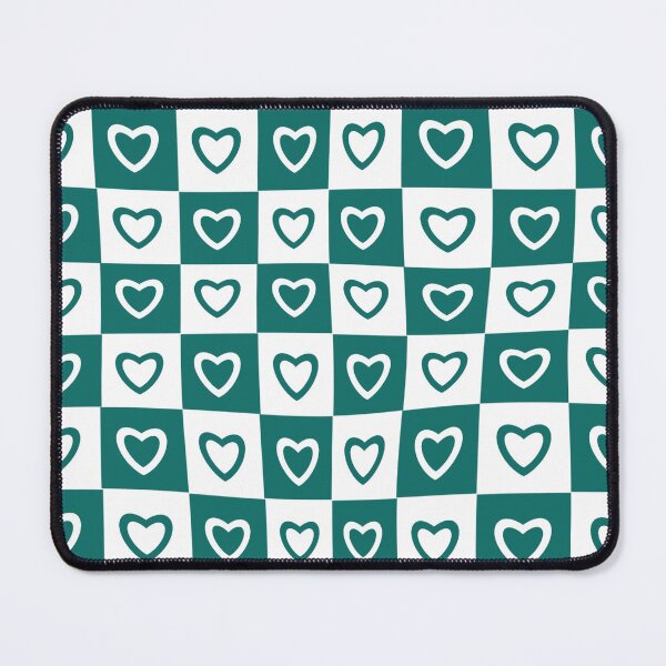 Item preview, Blue White Hearts Checkered Pattern designed and sold by Patternawy.