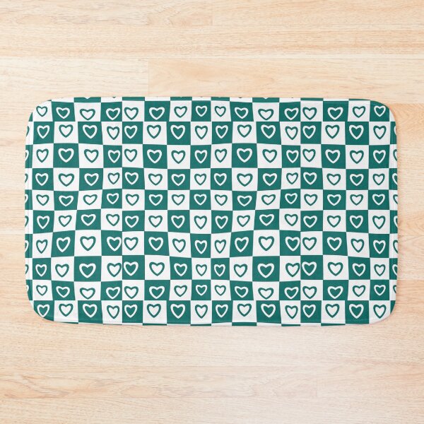Item preview, Blue White Hearts Checkered Pattern designed and sold by Patternawy.