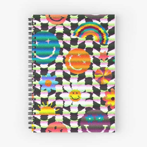 Item preview, Colorful Smiley Face Flower Rainbow Checkered Pattern designed and sold by Patternawy.