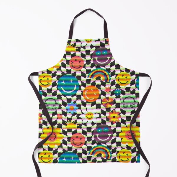 Item preview, Colorful Smiley Face Flower Rainbow Checkered Pattern designed and sold by Patternawy.