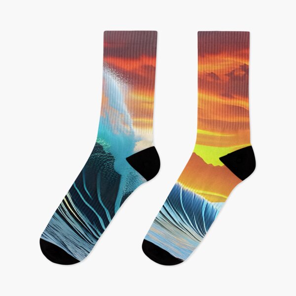 Item preview, Tidal wave against a sunset backdrop, Ai Generated Art  designed and sold by ACC .