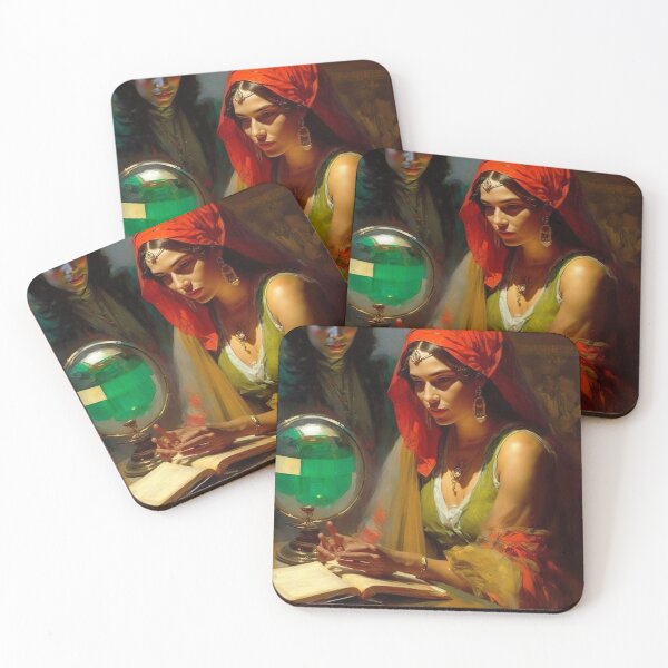 Item preview, The Fortune Teller, vintage art designed and sold by Lonesomefolk.