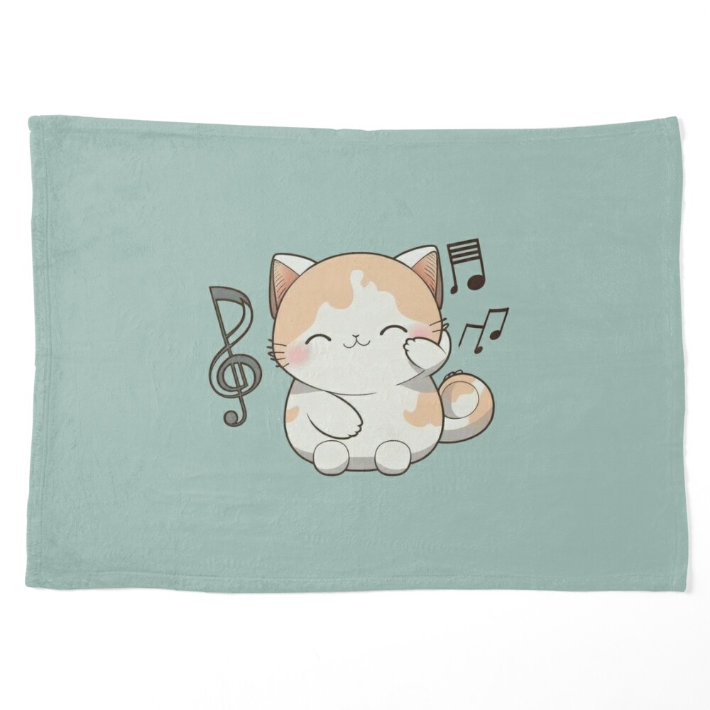 DJ Cat with music notes Sticker for Sale by Aneta Kmieć