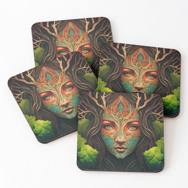 Item preview, Goddess Of The Forest Psy-Art designed and sold by Smuvu-Pictures ⭐⭐⭐⭐⭐.