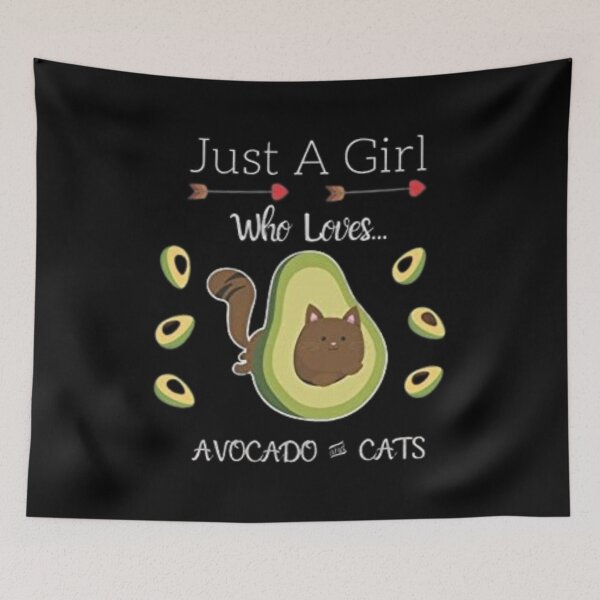 Item preview, Cat Lover Funny Avocato - Just A Girl Who Lovers Avocado and Cats  designed and sold by BHM Shirts.