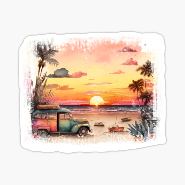 Aperçu de l'œuvre Coucher de soleil sur la plage créée et vendue par Lonesome-Fox.