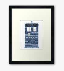 Dr. Who Whovian fans Framed Print