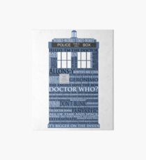 Dr. Who Whovian fans Art Board