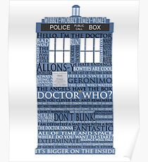 Dr. Who Whovian fans Poster