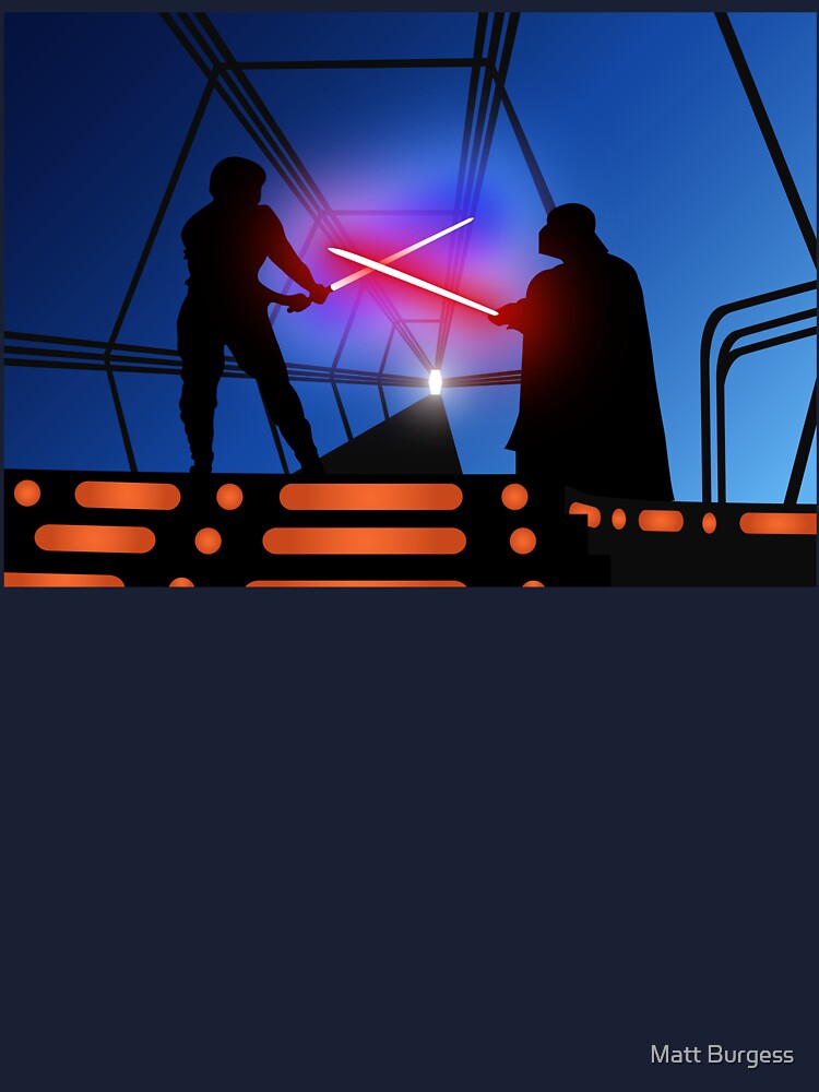 Luke vs Vader on Bespin Throw Pillow for Sale by Matt Burgess