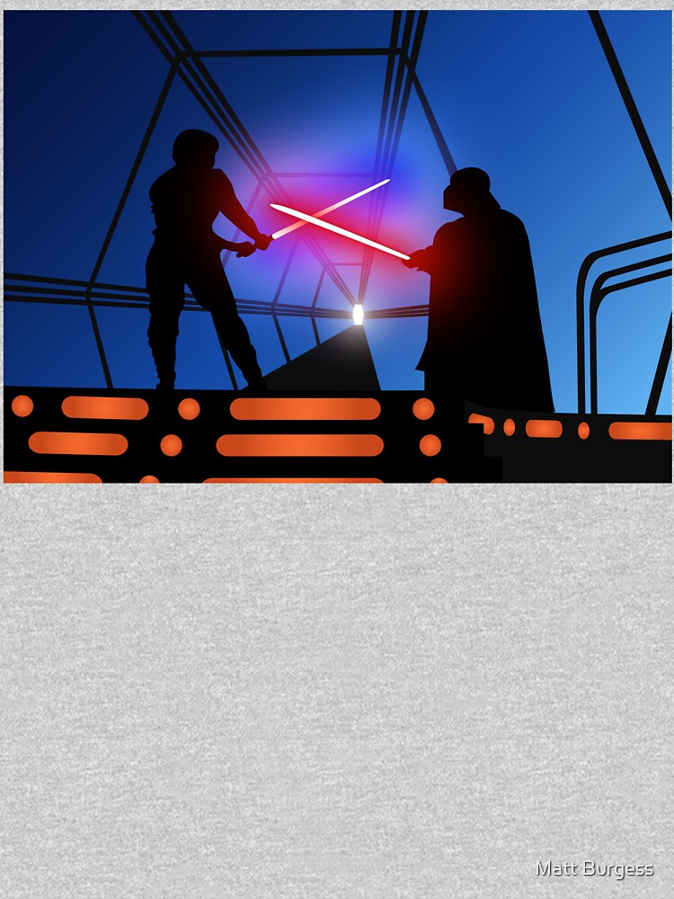 Luke vs Vader on Bespin Throw Pillow for Sale by Matt Burgess