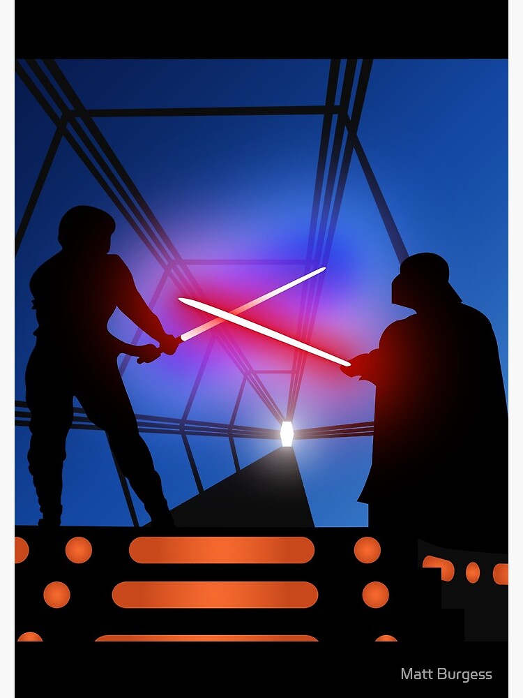 Luke vs Vader on Bespin Throw Pillow for Sale by Matt Burgess