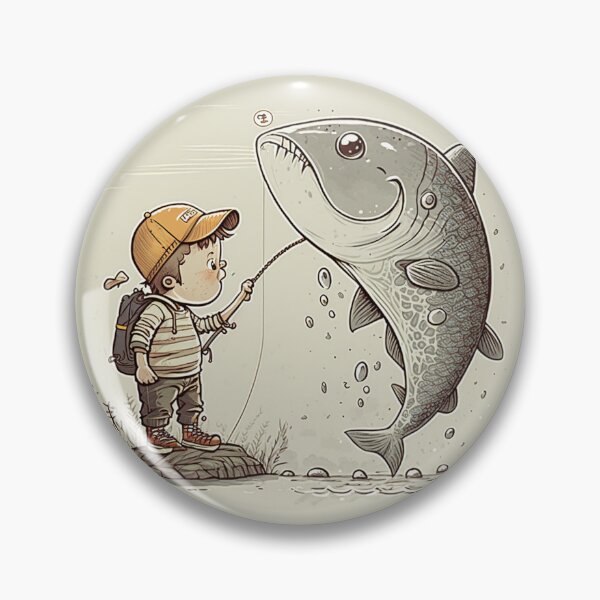 Item preview, Little boy fishing carp gift designed and sold by TeeArtistry.