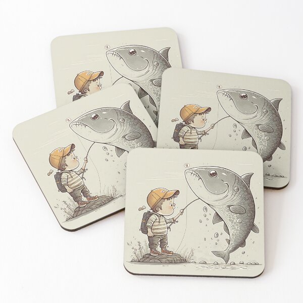 Item preview, Little boy fishing carp gift designed and sold by TeeArtistry.