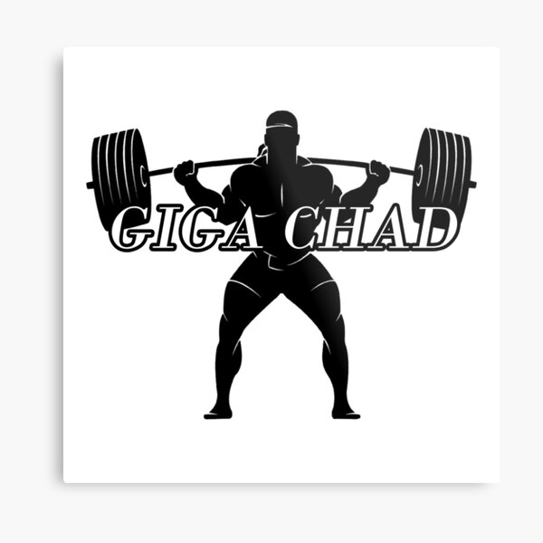 Giga Chad meme' Poster, picture, metal print, paint by Lowpoly