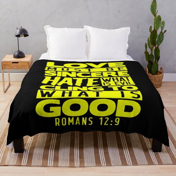 Item preview, Love Must Be Sincere Hate What Is Evil - Romans 12:9 designed and sold by plushism.