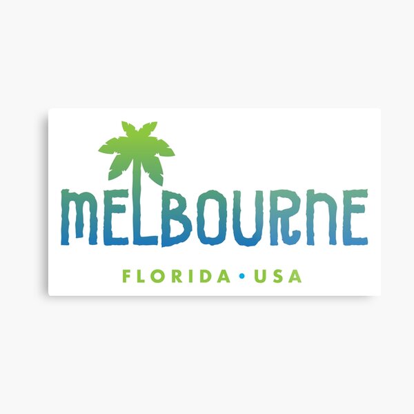 Item preview, Melbourne Florida Typographic Palm Tree Design designed and sold by Futurebeachbum.