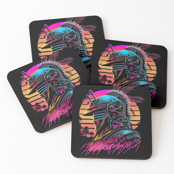 Item preview, 80s Samurai Synthwave Retrowave Colorful Graphic designed and sold by SpookshowDesign.