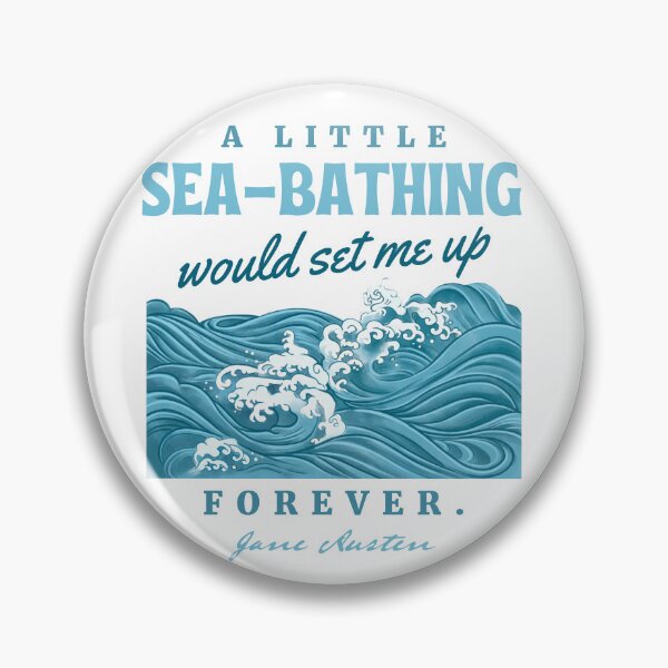Item preview, A Little Sea-Bathing Would Set Me Up Forever | Pride and Prejudice Quote | Jane Austen Quotes | Literary Bookish Bookworm Gifts designed and sold by CastlesClassics.