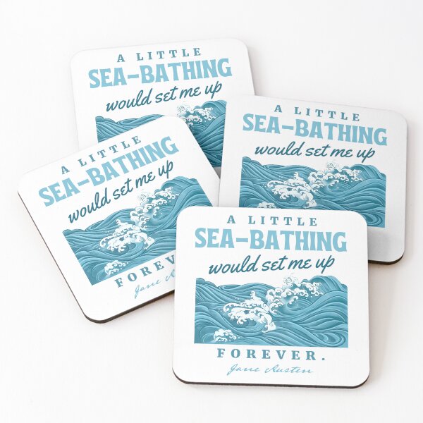 Item preview, A Little Sea-Bathing Would Set Me Up Forever | Pride and Prejudice Quote | Jane Austen Quotes | Literary Bookish Bookworm Gifts designed and sold by CastlesClassics.