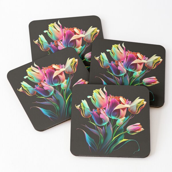 Item preview, Neon Tulips designed and sold by Graphoteka.