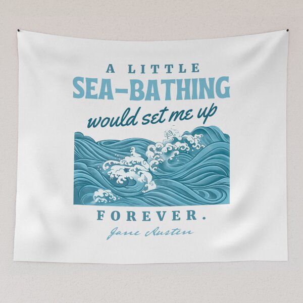 Item preview, A Little Sea-Bathing Would Set Me Up Forever | Pride and Prejudice Quote | Jane Austen Quotes | Literary Bookish Bookworm Gifts designed and sold by CastlesClassics.