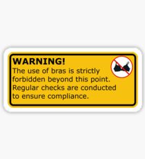 No Bras! Sticker