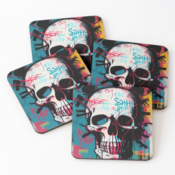 Item preview, Skull Graffiti Abstract Symphony - Neo Expressionism Graffiti Fusion Artwork designed and sold by ZickDezine.