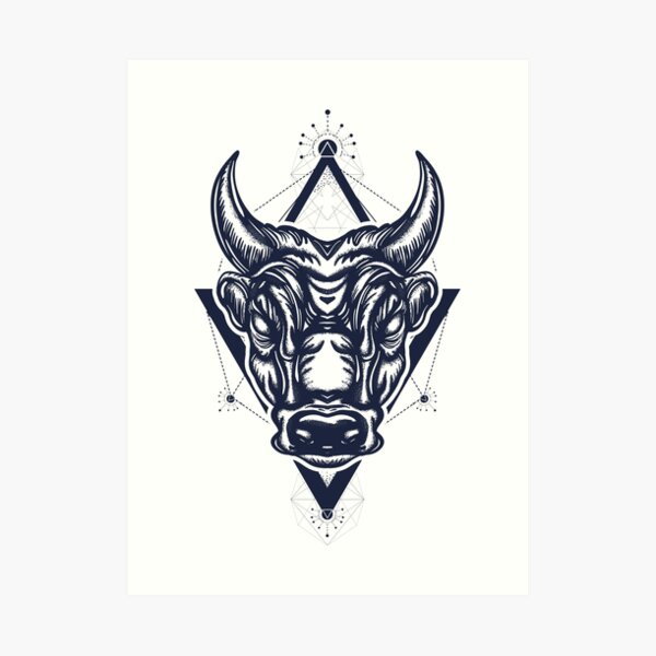 Kunstdrucke Stier Tattoo Redbubble