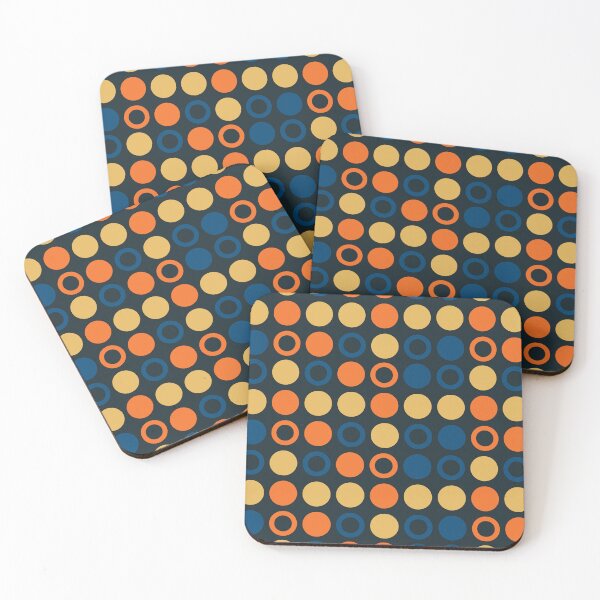 Artikelvorschau, Retro-Kreise & umrissene Kreise (blauer Hintergrund) entworfen und verkauft von Gumblebee Design.