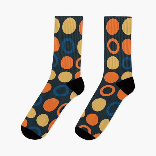 Item preview, Retro Circles & Outlined Circles (Blue Background) designed and sold by Gumblebee Design.