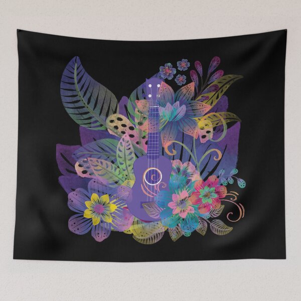 Item preview, Ukulele composition with flowers designed and sold by piesdesignart.