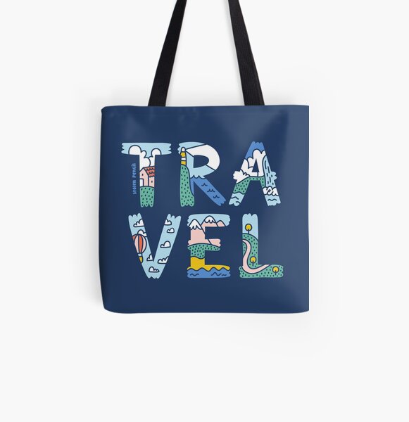 Travel All Over Print Tote Bag