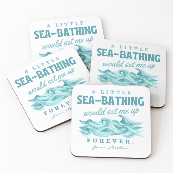 Item preview, A Little Sea-Bathing Would Set Me Up Forever | Pride and Prejudice Quote | Jane Austen Quotes | Literary Bookish Bookworm Gifts designed and sold by CastlesClassics.