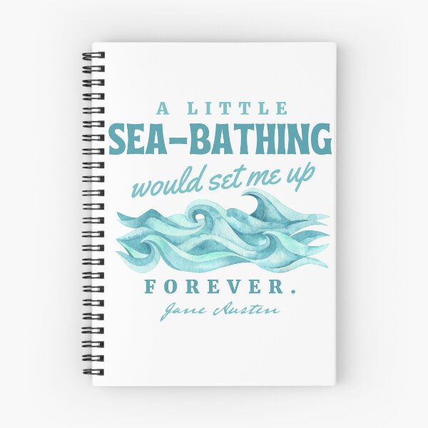 Item preview, A Little Sea-Bathing Would Set Me Up Forever | Pride and Prejudice Quote | Jane Austen Quotes | Literary Bookish Bookworm Gifts designed and sold by CastlesClassics.