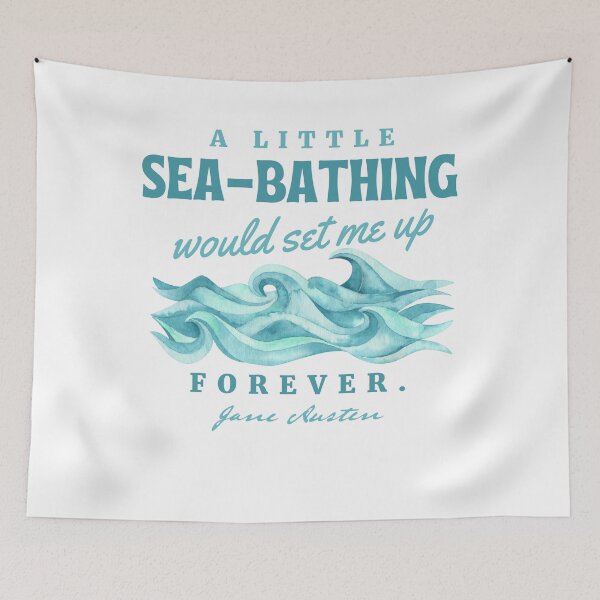 Item preview, A Little Sea-Bathing Would Set Me Up Forever | Pride and Prejudice Quote | Jane Austen Quotes | Literary Bookish Bookworm Gifts designed and sold by CastlesClassics.