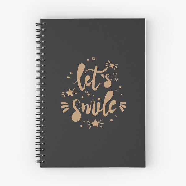 Item preview, let's smile hand lettering in black color | wise quote designed and sold by Graciaisgrace.