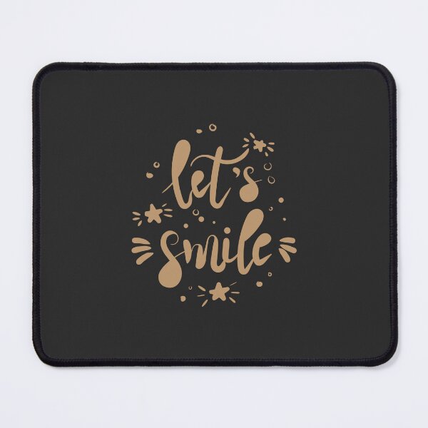 Item preview, let's smile hand lettering in black color | wise quote designed and sold by Graciaisgrace.